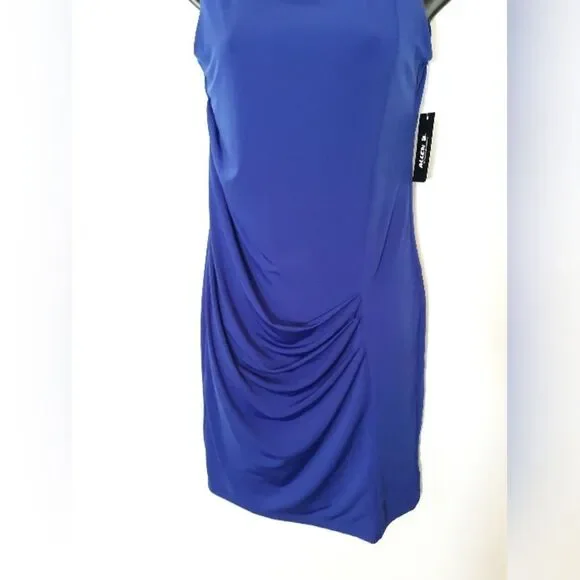 Allen B. by Allen Schwartz Verve Violet Ruched Front Midi Dress - Picture 5 of 5